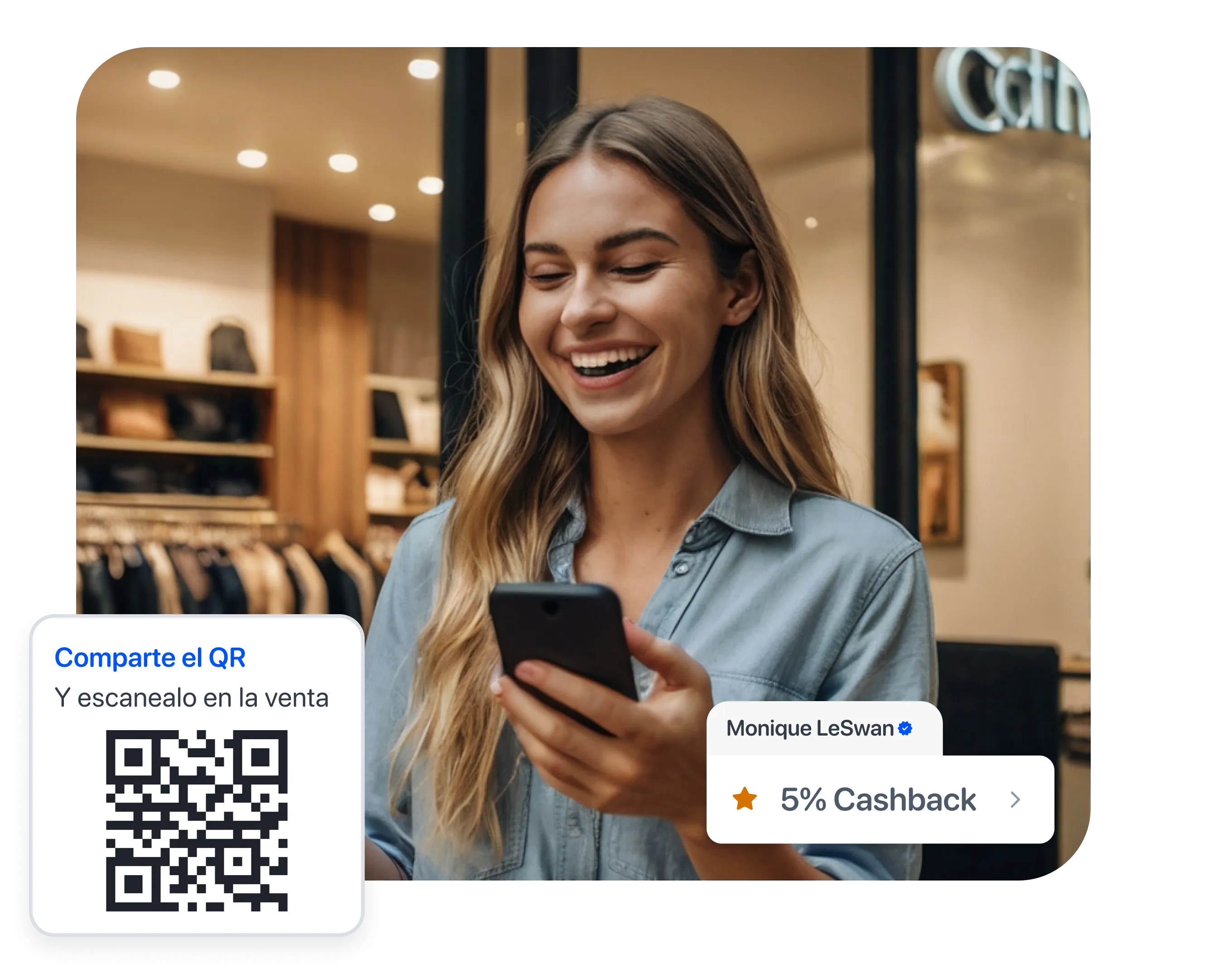 View of the Yimi app showing the cashback program