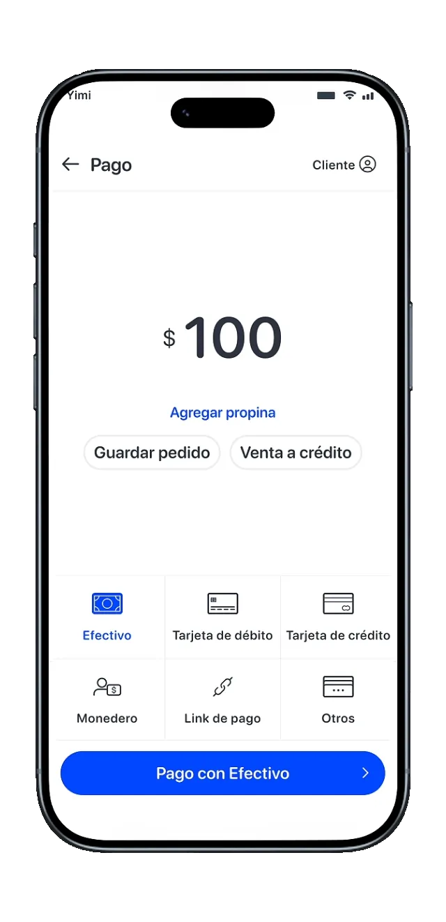 View of the Yimi app showing instant ticket printing