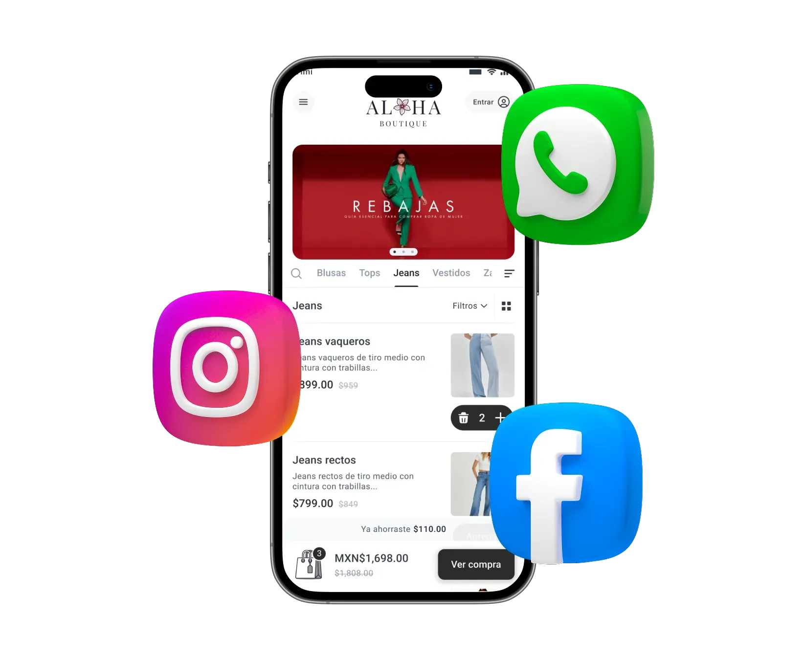 View of the Yimi app showing orders from social media